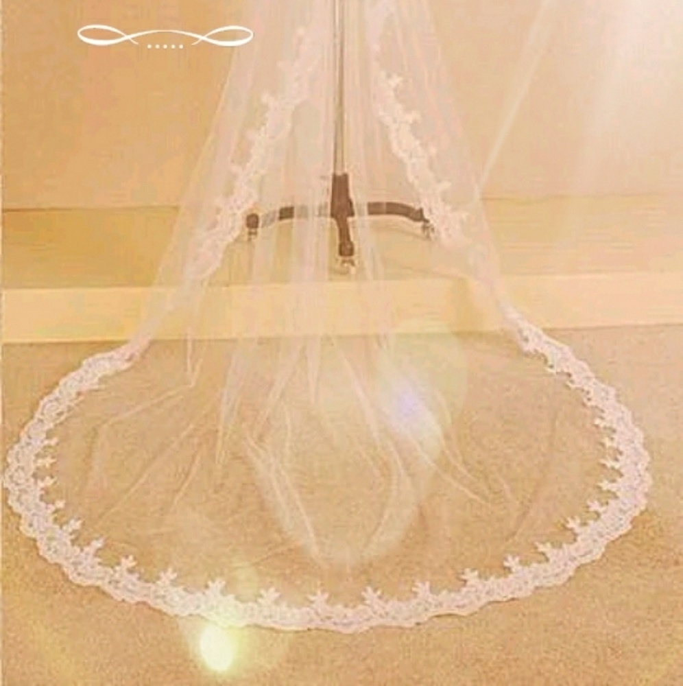 Gorgeous 2Tier Cathedral Lace Edge Veil